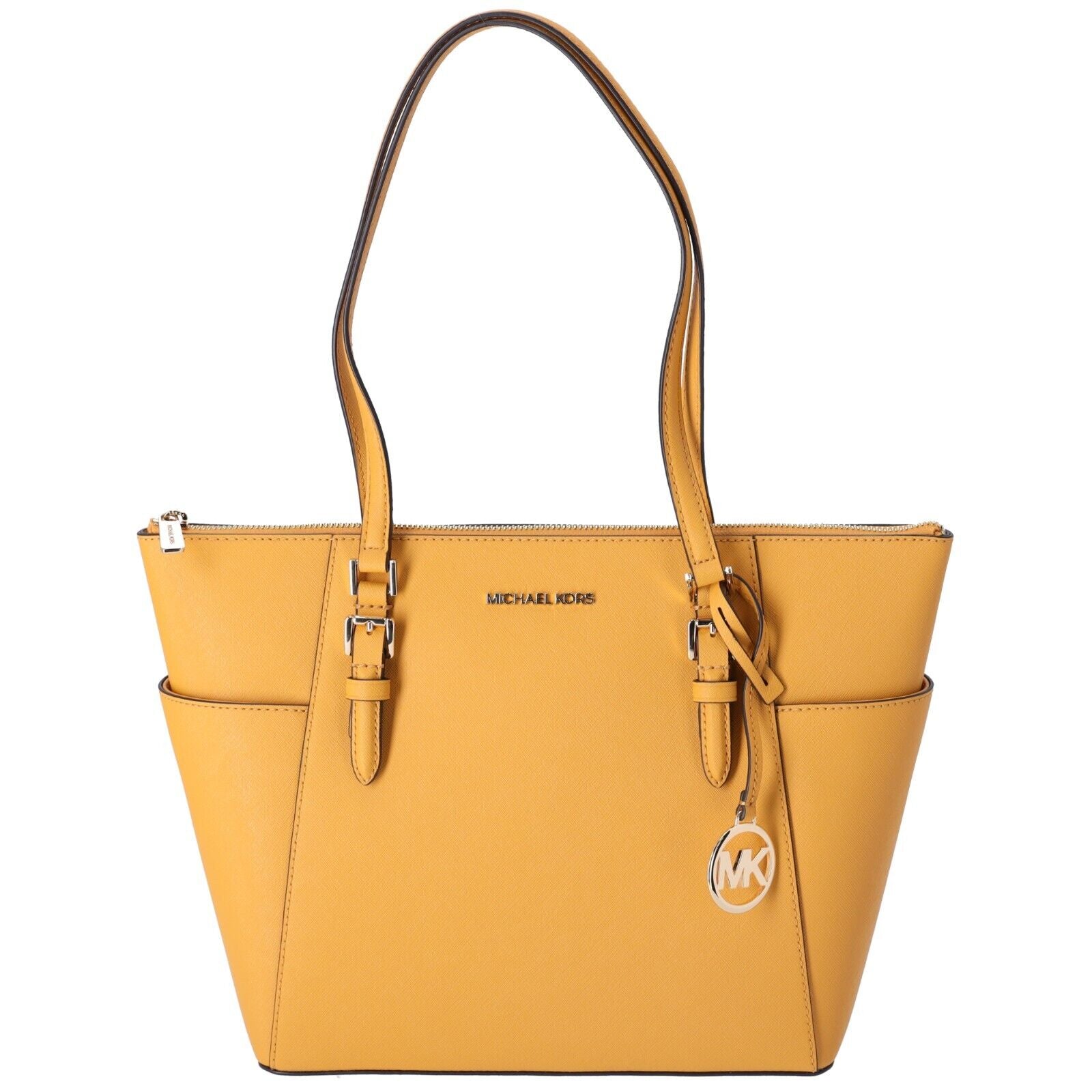 Michael Kors Charlotte Top Zip Tote MK Signature Shoulder Bag